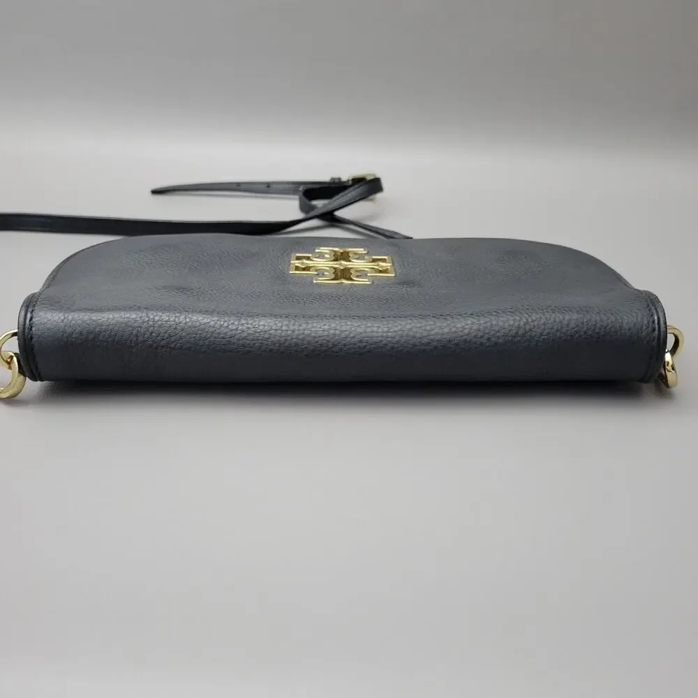 Tory Burch Bag Womens Britten Convertible Black Detachable Chain Strap Crossbody